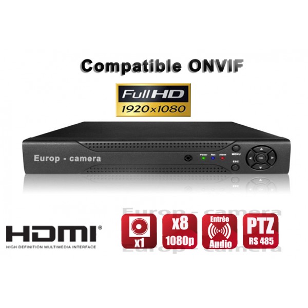 NVR 8 canaux EC-NVR8C1 enregistreur numérique NVR 8 canaux 1080P