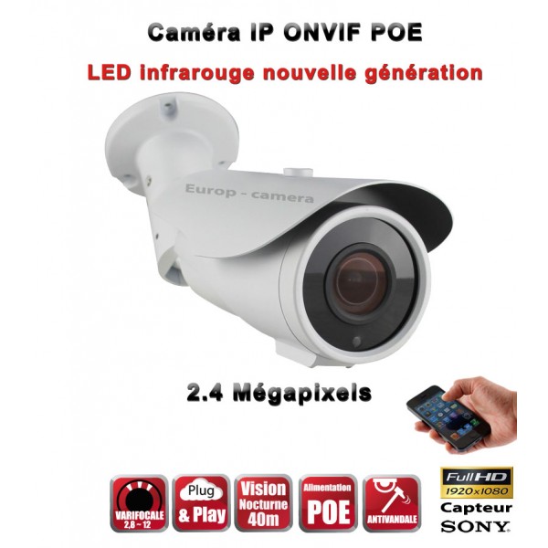 EC-C2MP40 TUBES Anti-Vandal IP ONVIF 1080P SONY CMOS 2 Mega-Pixels IP66