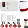 Système d'alarme sans fil GSM immunité animaux + sirène flash solaire avec batterie CHUANGO O3 / G5 / S5