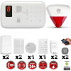 Système d'alarme sans fil GSM immunité animaux : VOL + INCENDIE + CLAVIER + SIRENE FLASH AVEC BATTERIE CHUANGO O3 / G5 / S5