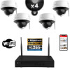 Kit Vidéo Surveillance PRO IP SAFIRE : 4x Caméras WIFI Dômes IR 30M 4MP + Enregistreur NVR 8 canaux H265+ 2000 Go