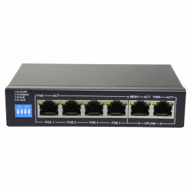 Switch ethernet POE 6 ports (4 + 2)