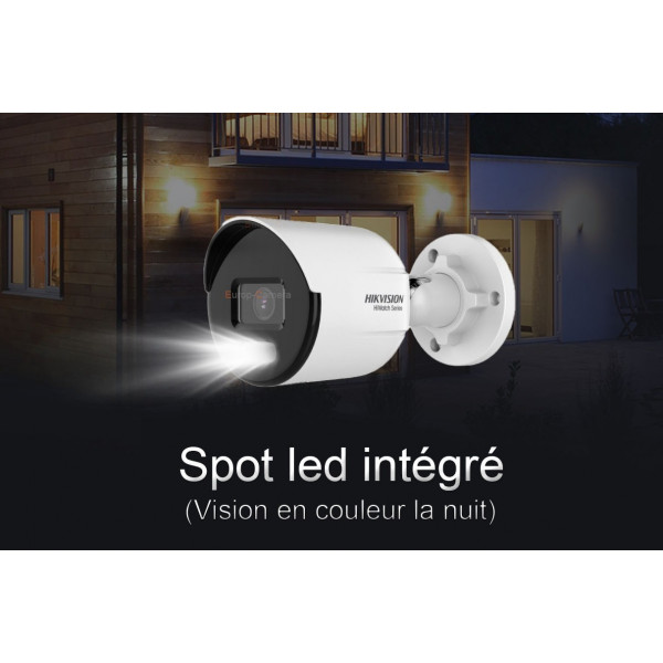 Tube IP antivandal ColorVu 30m ONVIF HIKVISION POE FULL HD 1080P HWI