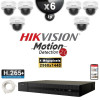 Kit Vidéo Surveillance PRO IP HIKVISION : 6x Caméras POE Dômes IR 30M 4 MP Détection 2.0 + Enregistreur NVR 8 canaux 2000 Go