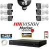 Kit Vidéo Surveillance PRO IP HIKVISION : 6x Caméras POE Tubes IR 30M 4 MP Détection 2.0 + Enregistreur NVR 8 canaux 2000 Go