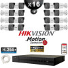 Kit Vidéo Surveillance PRO IP HIKVISION : 16x Caméras POE Tubes IR 30M 4 MP Détection 2.0 + Enregistreur NVR 16 canaux 3000 Go
