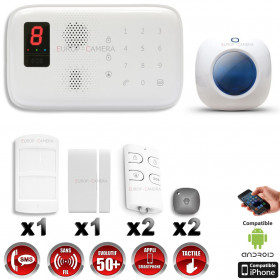 Système d'alarme sans fil GSM immunité animaux + sirène flash intérieure CHUANGO O3 / G5 / S5