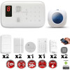 Système d'alarme sans fil GSM immunité animaux : VOL + INCENDIE + CLAVIER + SIRENE FLASH INTERIEURE CHUANGO O3 / G5 / S5