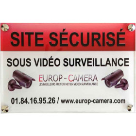 Panneaux PVC Site sécurisé sous Vidéo﻿﻿ Surveillance 300 x 200 mm