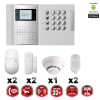Système d'alarme PRO sans fil GSM + RTC 868 mhz immunité animaux 25 kg + détecteur de fumée MFprotect