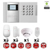 Système d'alarme PRO sans fil GSM + RTC 868 mhz immunité animaux 25 kg + détecteur de fumée MFprotect