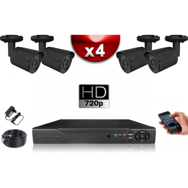 kit vidéo-surveillance avec 4 caméras HD 1024P + enregistreur