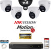 Kit Vidéo Surveillance PRO IP HIKVISION : 4x Caméras POE Dômes IR 30M 4 MP Détection 2.0 + Enregistreur NVR 4 canaux 2000 Go