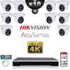Kit Vidéo Surveillance PRO IP HIKVISION : 10x Caméras POE Dômes LED 30M UHD 4K + Enregistreur NVR 16 canaux H265+ 3000 Go