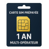 Carte SIM M2M Prépayée 1 An - Multi-opérateur Europe