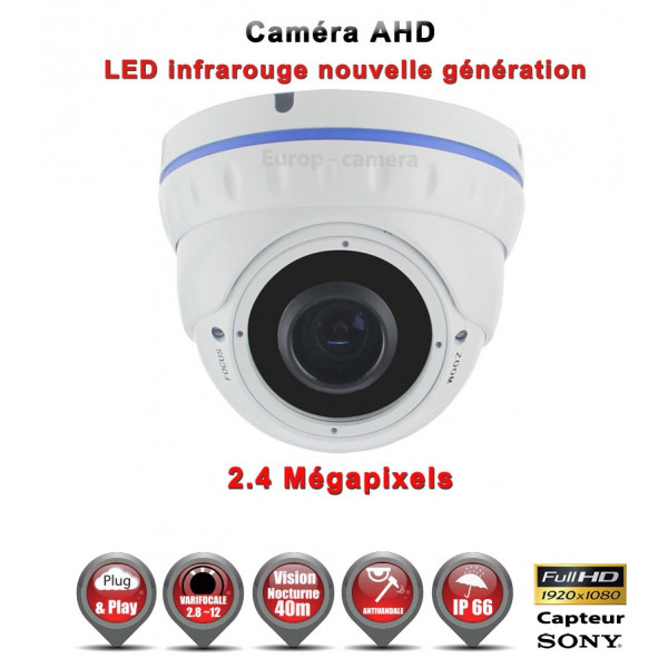 Micro camera étanche Full HD 1080p AHD TVI CVBS extérieur IP66