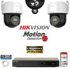 Kit Vidéo Surveillance PRO IP HIKVISION : 2x Caméras POE Dômes motorisée LED 30M 4MP + Enregistreur NVR 4 canaux H265+ 1000 Go