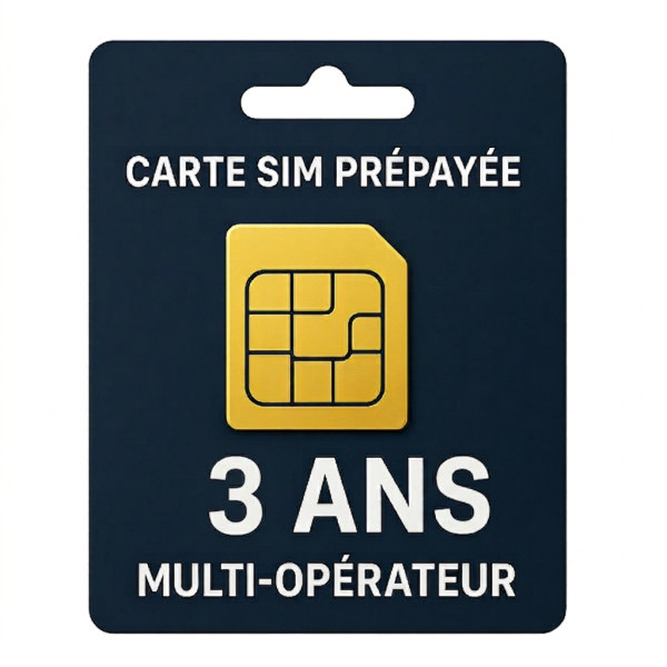 Carte SIM M2M Prépayée 3 Ans - Multi-opérateur Europe