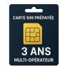 Carte SIM M2M Prépayée 3 Ans - Multi-opérateur Europe