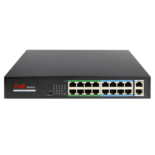 Switch ethernet POE 18 ports (16 + 2)