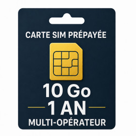 Carte SIM M2M 10 Go Prépayée 1 An - Multi-opérateur Europe