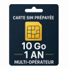 Carte SIM M2M 10 Go Prépayée 1 An - Multi-opérateur Europe