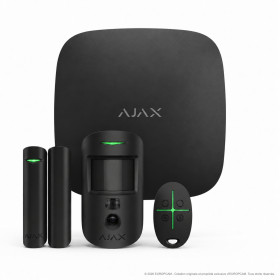 Alarme maison sans fil AJAX Starter Kit Cam - Noir