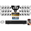 Kit Vidéo Surveillance PRO IP : 24x Caméras Tubes IR 30M Capteur SONY 1080P + Enregistreur NVR 36 canaux H265+ 3000 Go