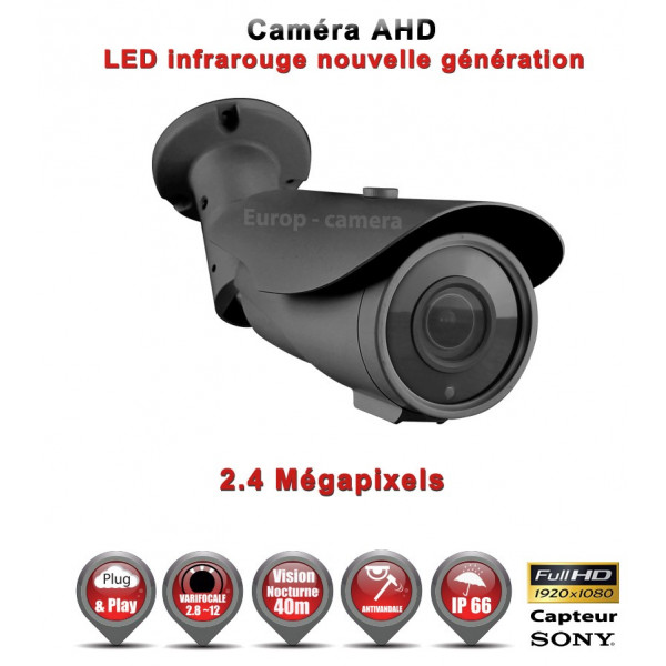 Tube AHD / CVI / TVI Capteur SONY 2.1MP FULL HD 1080P IR 40m étanche réf: EC-AHDC40FHD - caméra vidéo surveillance