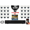 Kit Vidéo Surveillance PRO IP : 24x Caméras POE Dômes AUTOZOOM X5 IR 35M SONY 1080P + Enregistreur NVR 36 canaux H265+ 3000 Go