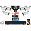 Kit Vidéo Surveillance PRO IP : 6x Caméras POE Tubes AUTOZOOM X5 IR 60M SONY 1080P + Enregistreur NVR 9 canaux H265+ 2000 Go