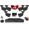 KIT ECO AHD : 6 Caméras Tubes CMOS HD 720P + Enregistreur XVR H265+ 500 Go / Pack de vidéo surveillance