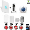 Kit Alarme IP WIFI sans fil + Caméra WIFI HD CHUANGO + Incendie + Sirène flash intérieure CHUANGO