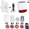 Kit Alarme IP WIFI sans fil + Caméra WIFI HD + incendie + sirène flash solaire CHUANGO