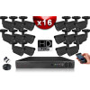 KIT ECO AHD : 16 Caméras Tubes CMOS HD 720P + Enregistreur XVR H265+ 2000 Go / Pack de vidéo surveillance