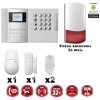 Système d'alarme PRO sans fil GSM + RTC 868 mhz immunité animaux 25 kg + Sirène Flash extérieure - intérieure autonome MFprotect