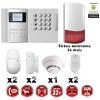 Système d'alarme PRO sans fil GSM + RTC 868 mhz immunité animaux 25 kg + Sirène Flash autonome + détecteur de fumée MFprotect