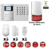 Système d'alarme PRO sans fil GSM + RTC 868 mhz immunité animaux 25 kg + Sirène Flash extérieure - intérieure autonome MFprotect