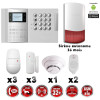Système d'alarme PRO sans fil GSM + RTC 868 mhz immunité animaux 25 kg + Sirène Flash autonome + détecteur de fumée MFprotect