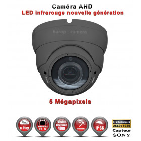 Dôme AHD / CVI / TVI Capteur SONY 5 MegaPixels IR IR 35m étanche réf: EC-AHDD304MPS - caméra vidéo surveillance