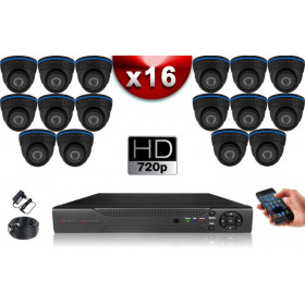 KIT ECO 16 Caméras Dômes CMOS + Enregistreur DVR 2000 Go / Pack de vidéo surveillance