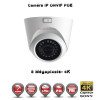 Mini Dôme IP anti-vandal IR 20M ONVIF POE SONY 4K UHD 8 MegaPixels / Ref : EC-D4K20 - Caméra de surveillance numérique IP
