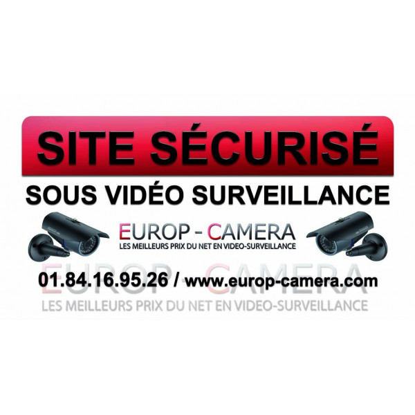 Autocollant Vinyle Site sécurisé sous Vidéo﻿﻿ Surveillance 100 x