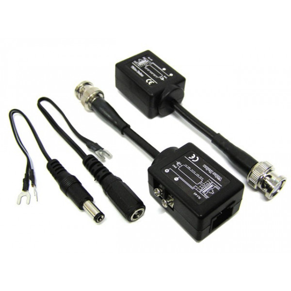 Baluns RJ45 vers BNC + alimentation Europ - Camera