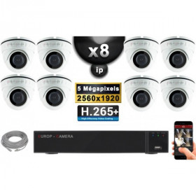 kit video surveillance 5 mega-pixels H265 - Europ - Camera