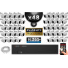 Kit Vidéo Surveillance PRO IP : 48x Caméras Tubes IR 30M Capteur SONY 1080P + Enregistreur NVR 64 canaux H265+ 3000 Go 