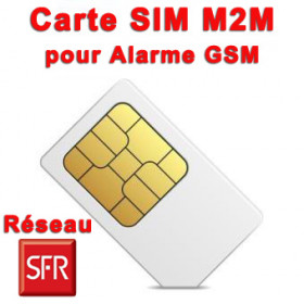 Carte SIM M2M pour alarme GSM sans engagement 40 min ou 100 SMS ou