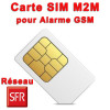 Carte SIM M2M pour alarme GSM sans engagement 40 min ou 100 SMS ou 40 Mo