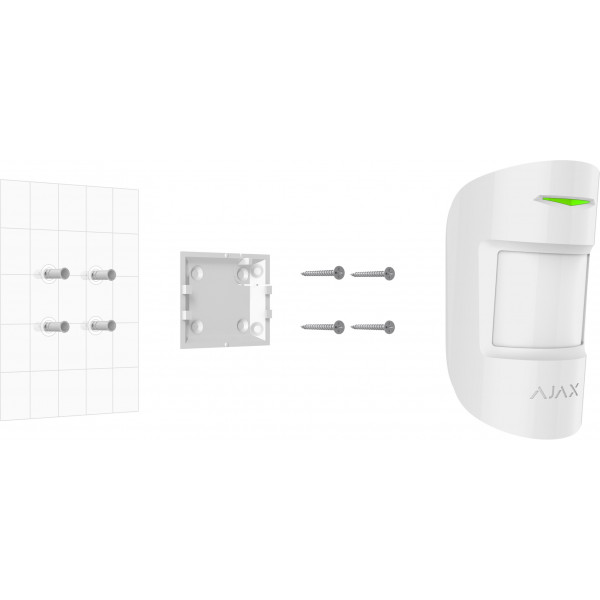 Détecteur de mouvement et bris de vitre sans fil immunité animaux pour alarme AJAX - Ref : CombiProtect