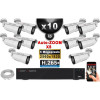 Kit Vidéo Surveillance PRO IP : 10x Caméras POE Tubes AUTOZOOM X5 IR 60M SONY 5 MP + Enregistreur NVR 16 canaux H265+ 3000 Go